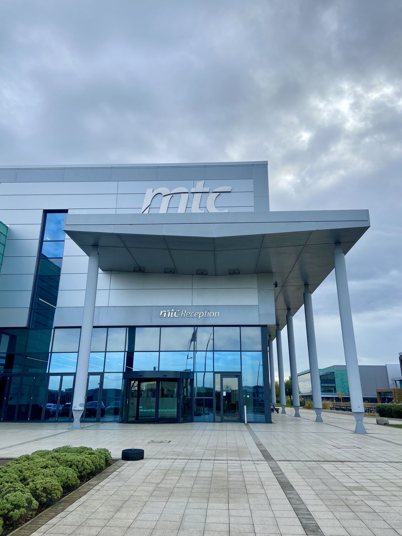 Photograph of the front of the MTC event building.